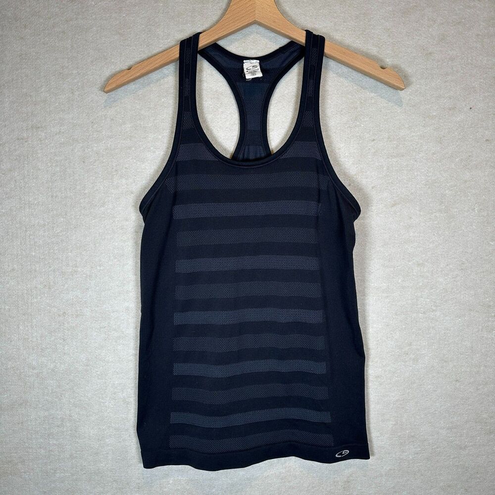 Champion Duo Dry Tank Top Women XS Black Athletic Racerback Activewear Shirt